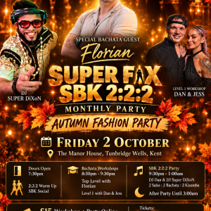Latin Fix Party Friday 2nd October 2026 - Florian - Bachata Tunbridge Wells