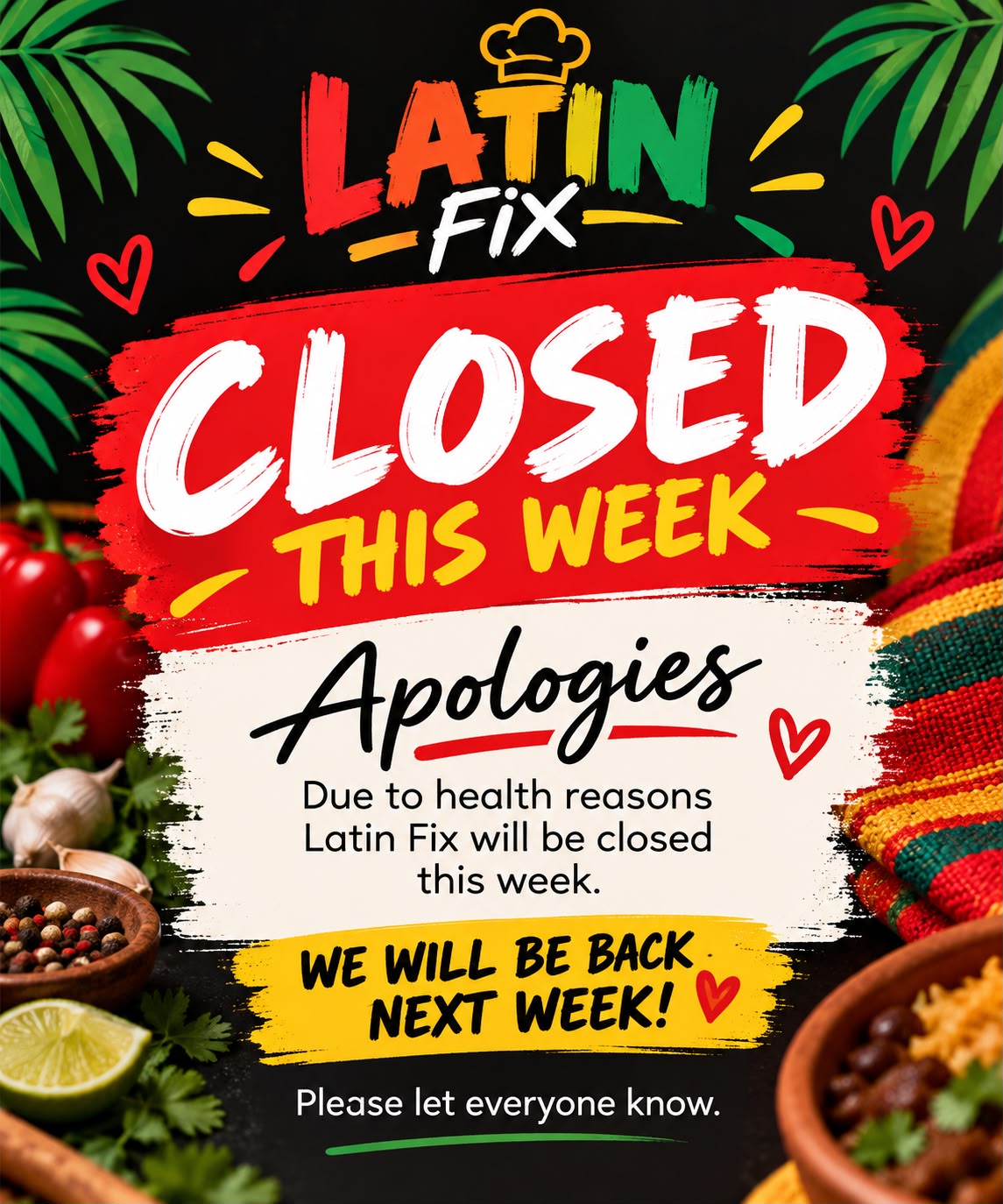 Latin Fix closed this week